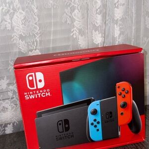 Nintendo Switch Console with Neon Blue and Neon Red Joy-Con EMPTY BOX